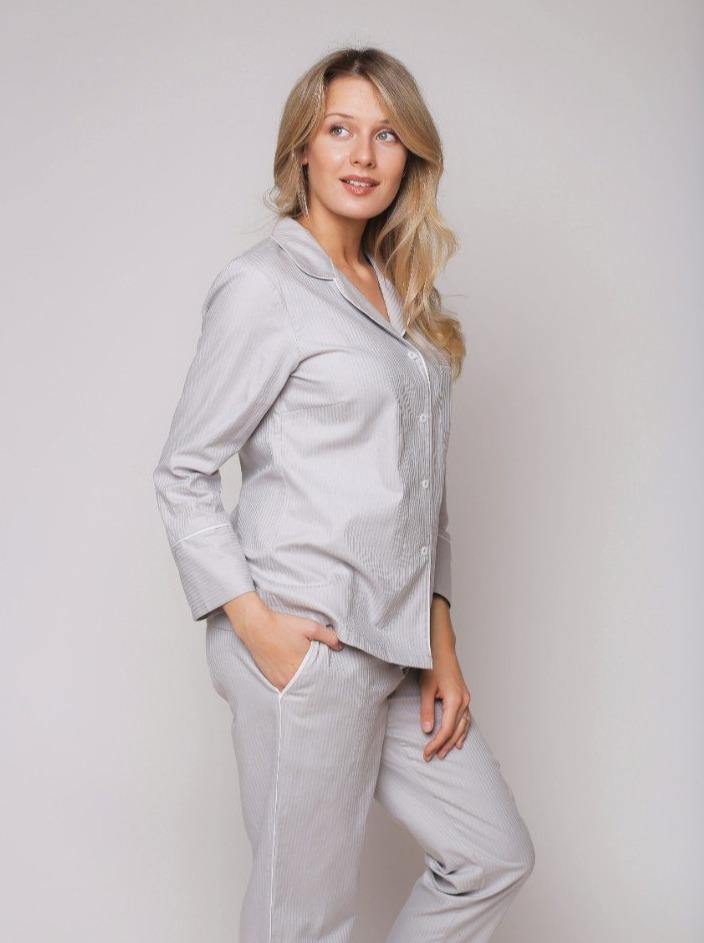 Taya Platina Stripe - Pajama with Pants (15 colors) - the-homely.com