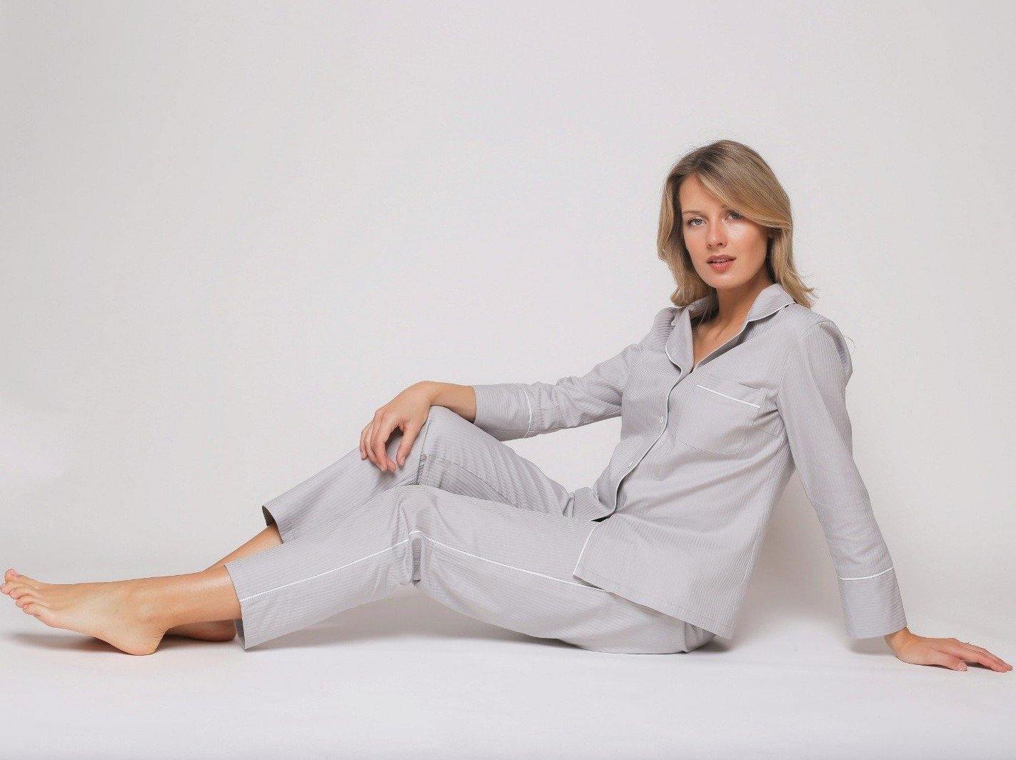 Taya Platina Stripe - Pajama with Pants (15 colors) - the-homely.com