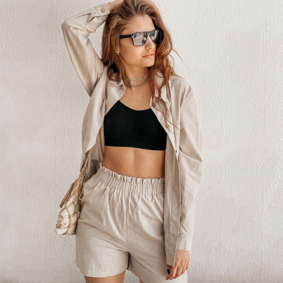 Set "Natural" - Shirt + SHORTS CLASSIC (9 Colors) - the-homely.com