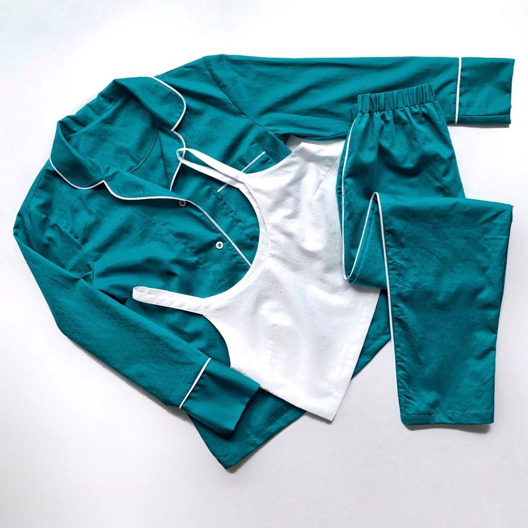 Kristen Laguna - Pajamas with pants + Top (15 colors) - the-homely.com