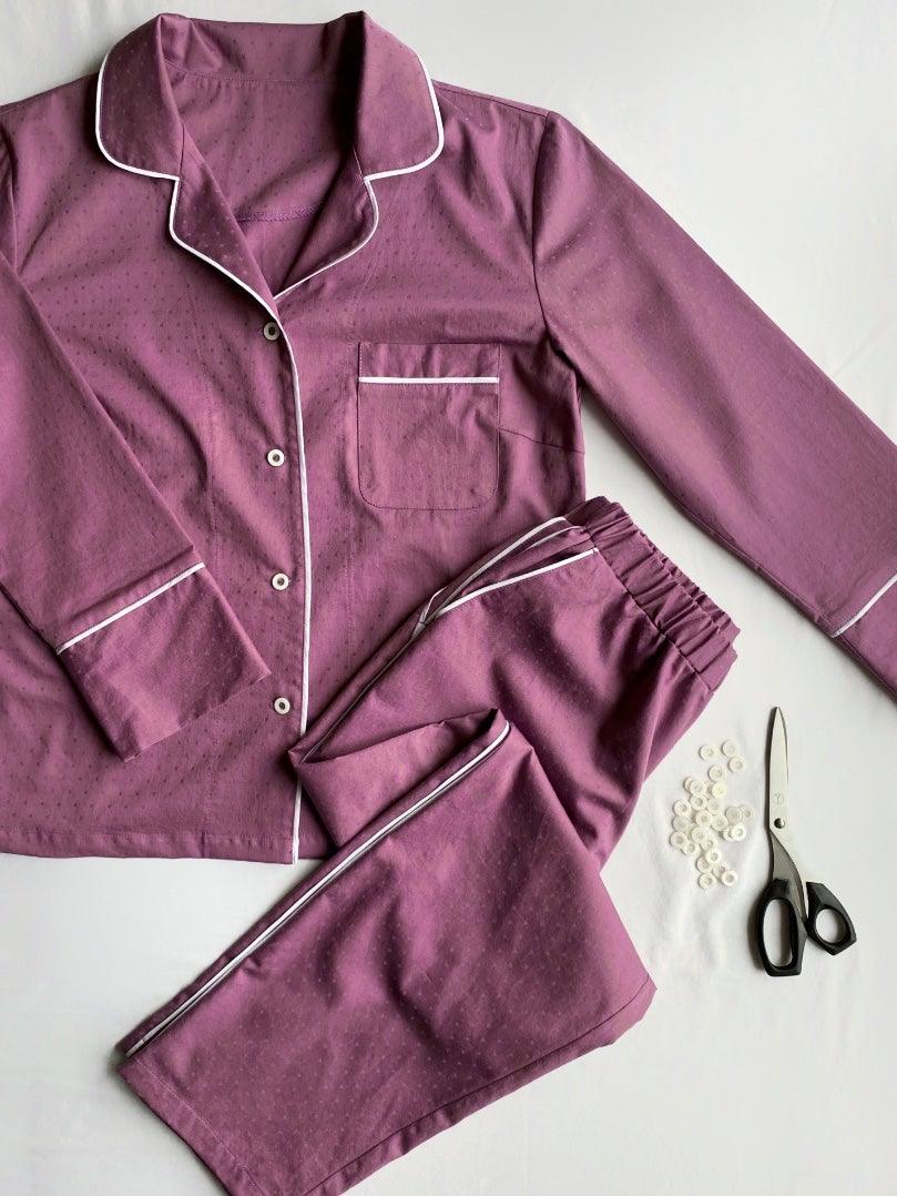 Taya Lilac - Pajamas with pants (15 colors) - the-homely.com